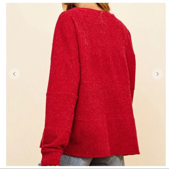 Fabulous perfect Stripe Pattern Block Loose fit Knit Top - Picture 5 of 6